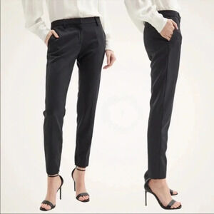 Nili lotan stripe ankle zip trousers